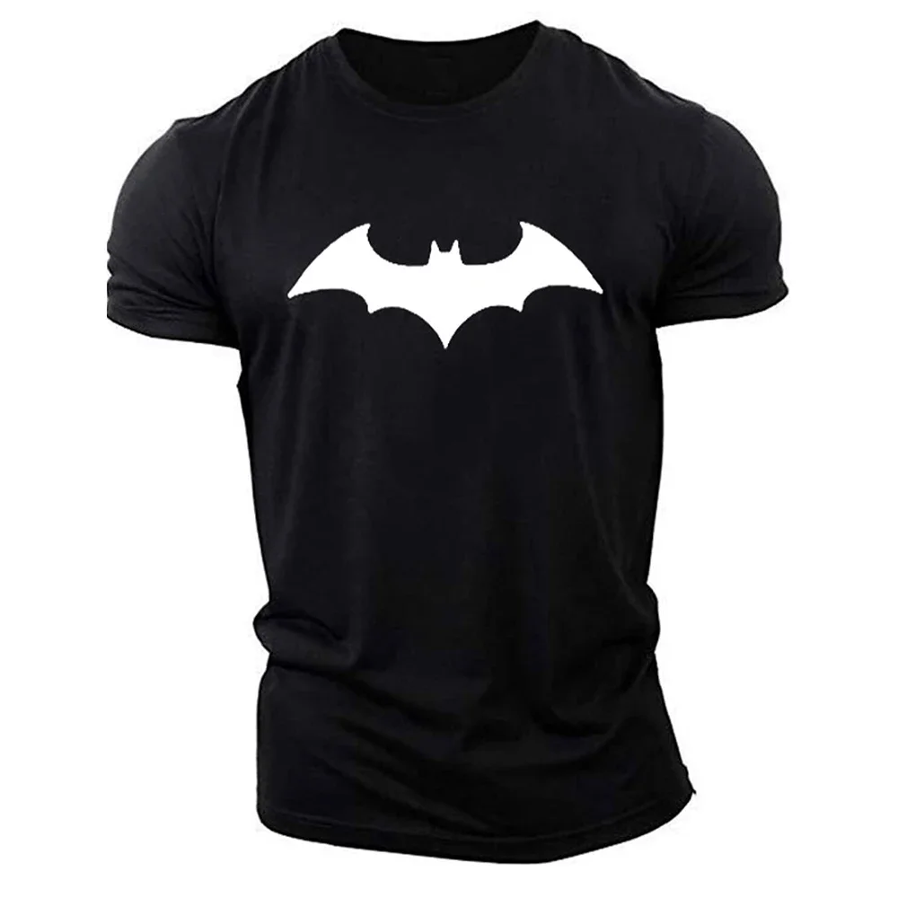 2024 fashion short sleevee casual t-shirts Consciousness Illusion Worm Time Babey!  Summer New Fashion Tops Men's Bat Print