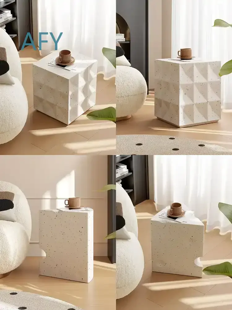 Cream Wind Magnesium Oxide Coffee Table for Living Room Sofa Side Center Table TV Cabinet Balcony Desk Home Furniture Modern