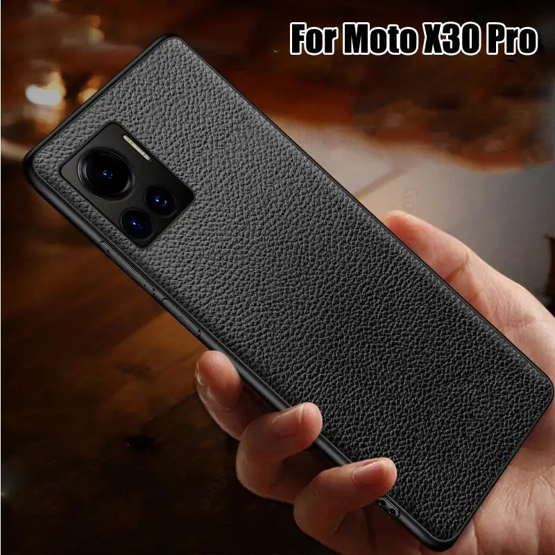 

For Motorola Moto X30 Pro Genuine Leather Phone Case For Moto Edge S30 X30 Pro Ultra Slim Shockproof Phone Cover For Moto Edge S