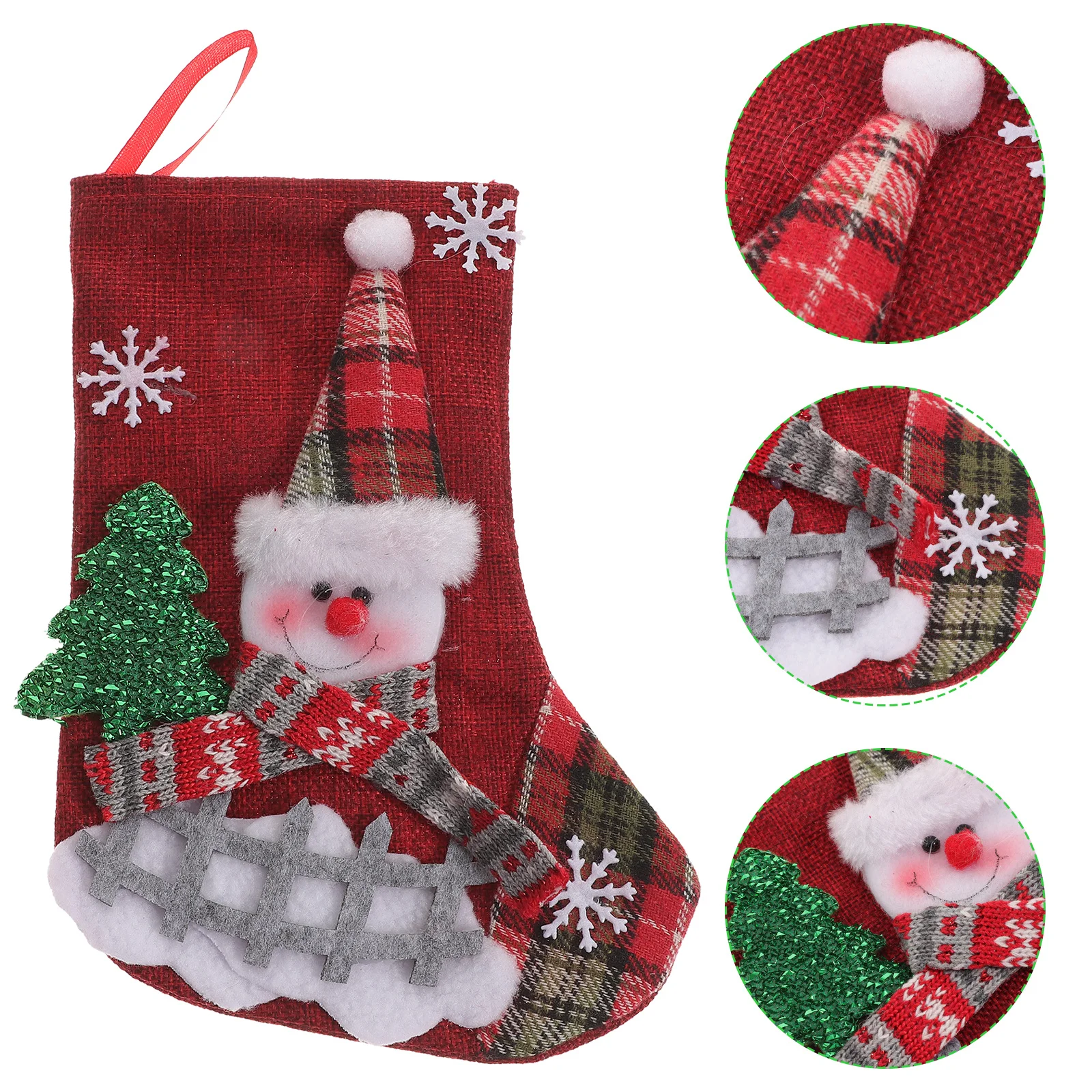 

Christmas Snowman Stocking Xmas Sock Hanging Bag Decorative Fireplace Door Wall Tree Candies Gifts Christmas Stockings
