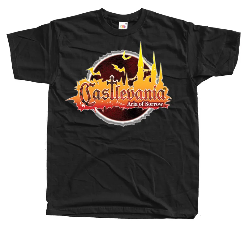 T-shirt avec logo Castlevania Aria of Sorrow, NOIR
