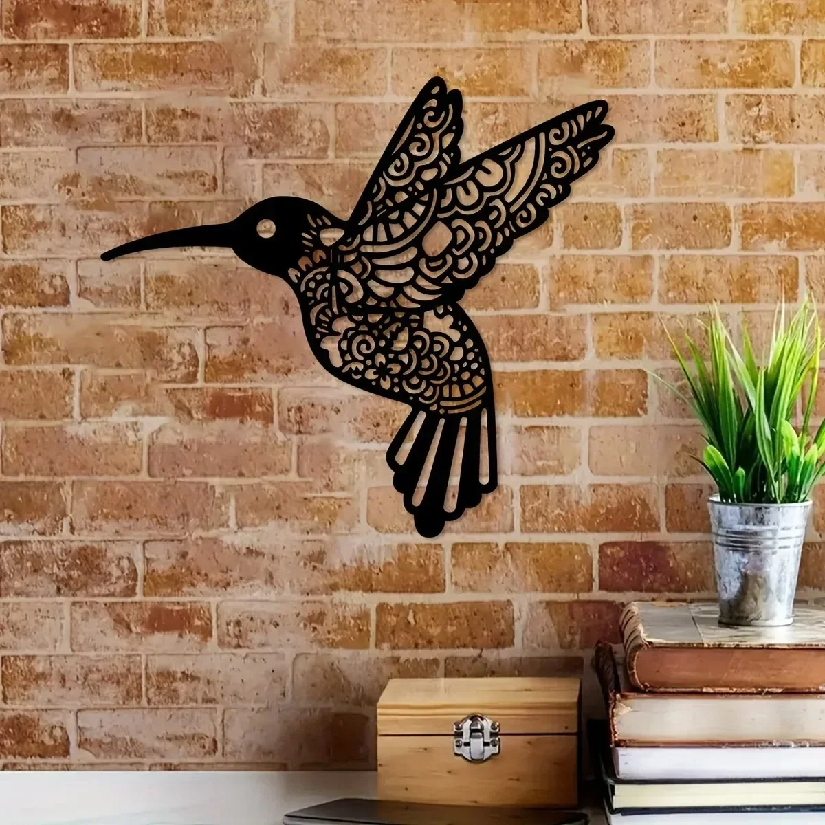 Creative Hummingbird Iron Indoor Outdoor Crafts Indoor Wall Decoration Great for Bedroom Hallway Outdoor Home Decoration wall de