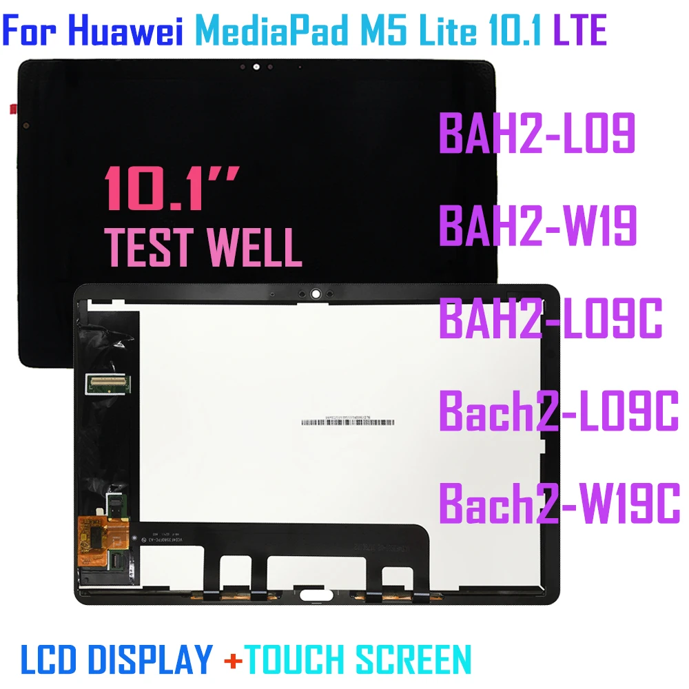 Test For Huawei MediaPad M5 Lite 10.1 LTE 10 BAH2-L09 BAH2-W19 LCD Display Touch Screen For M5 Lite 10.8 CMR-AL09 CMR-W09 LCD