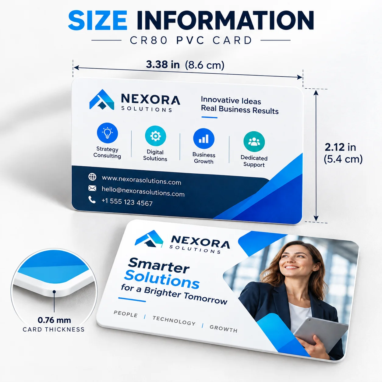 Personalized PVC Cards Custom Business Cards 5.4x8.6cm Printed Logo Name Design Waterproof Loyalty Membership for Shops 1pc 3pcs