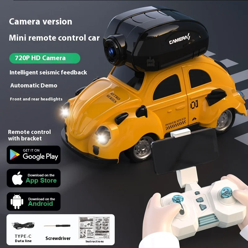 Rc Mini Afstandsbediening Racewagen Drift Real Time Transmissie Camera 2.4g Draadloze Afstandsbediening Auto Fpv Kinderen Rc speelgoed Gift