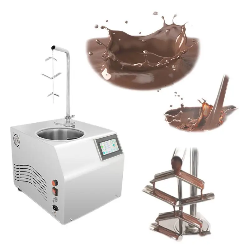 Chocolate Sprayer Chocolate Continuous Tempering Melt Machine For Icecream Dipping