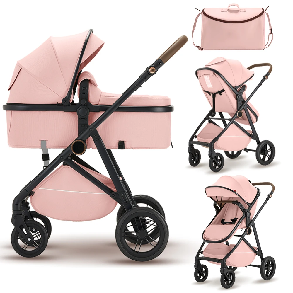 

Baby Stroller Pushchair High Landscape Reversible Foldable Portable Stroller Newborn Pram Reclining Baby Carriage