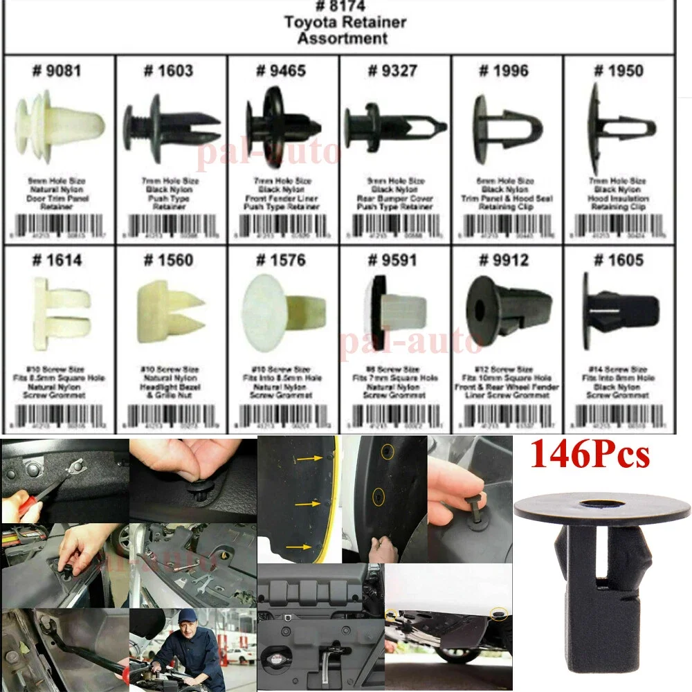 Auto Body Bumper Klinknagel Retainer Molding Push Pin Clips Trim Accessoires Bevestiging