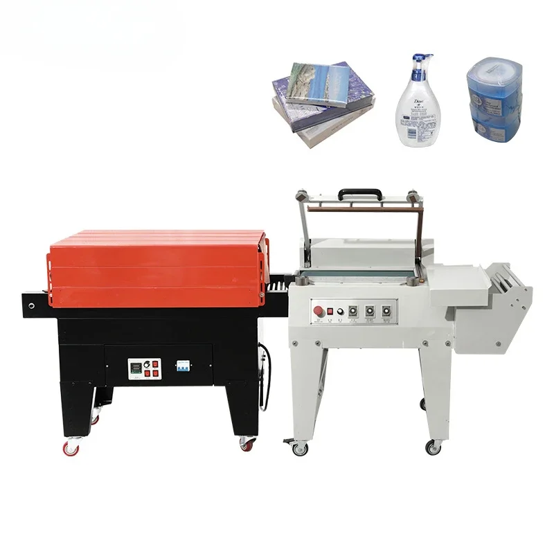 BS-G4525 + 4020 Semi-automatic film sealing machine Semi-automatic water polyester bottle polyethylene film hot tunnel