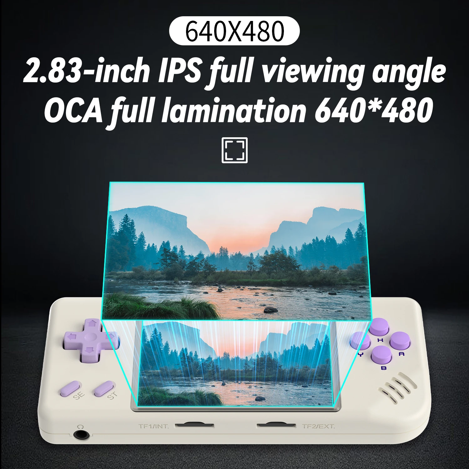 ANBERNIC RG28XX Handheld Game Console 2.83-inch 640*480 IPS Screen Linux System 3100mAh 64G 5000+ Games Support TV-HDMI-Output