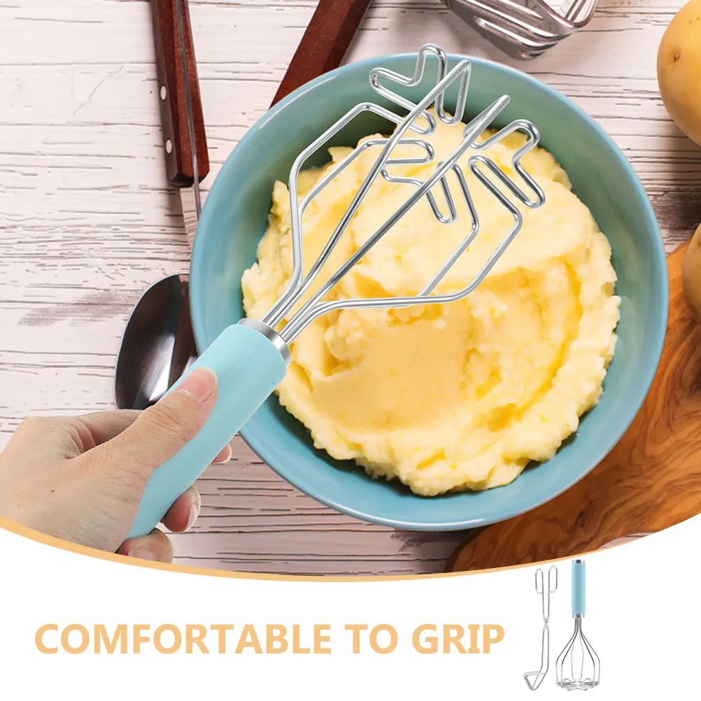 

1 set Potato Masher Stainless Steel Kitchen Tool for Mashing Potatoes Pumpkins Avocados Food Tongs Crusher Press