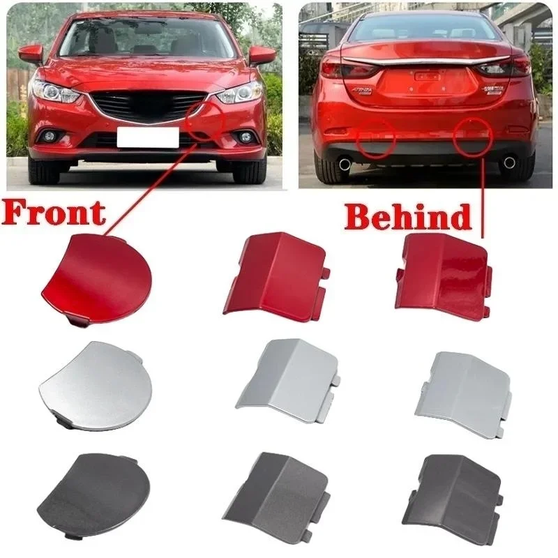 

Front Rear Bumper Towing Hook Cover For Mazda 6 Atenza Sedan 2017 2018 2019 ABS Tow Hauling Eye Trailer Cap Car Accessorie