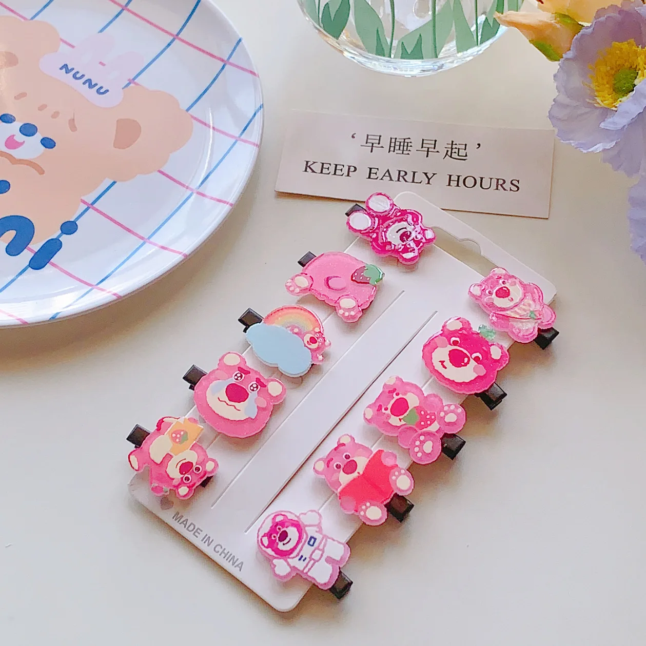 لـ KulomiNew مشبك شعر فتاة جميلة زهرة الأميرة مشبك حافة شابة 10 مجموعات من المشابك الصغيرة