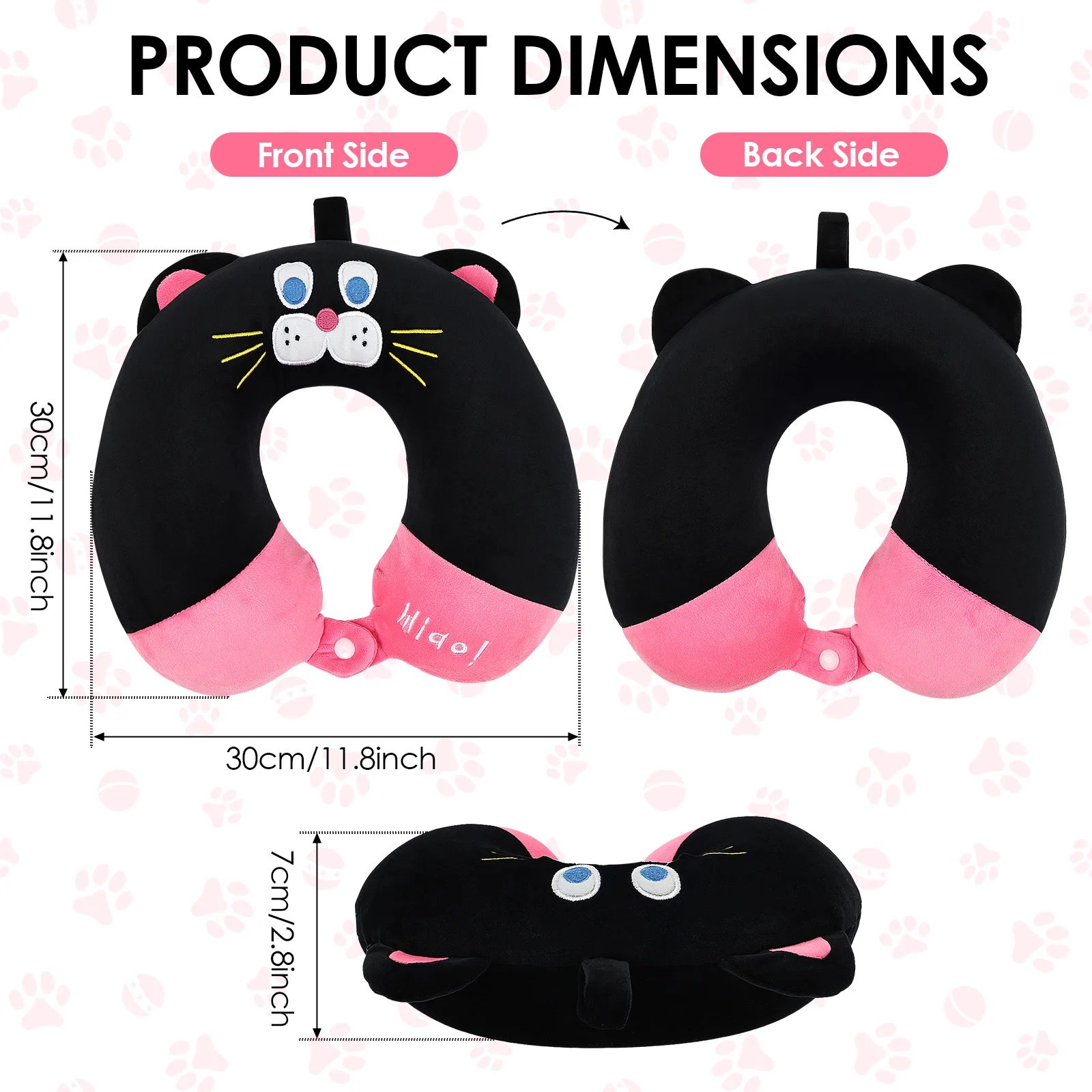U Shaped Memory Foam Neck Pillows Washable Portable Neck Support for Airplane Spine Care & Travel Rest Healthcare Bedding