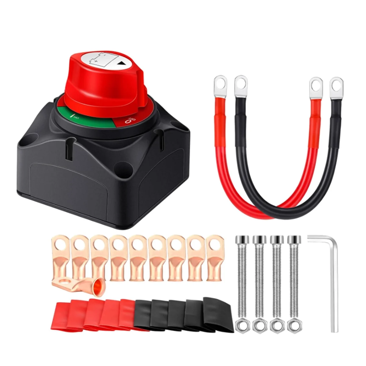 Battery Disconnect Switch 12V-48V Battery Cut Off Switch On/Off Heavy Duty Waterproof Battery Switch