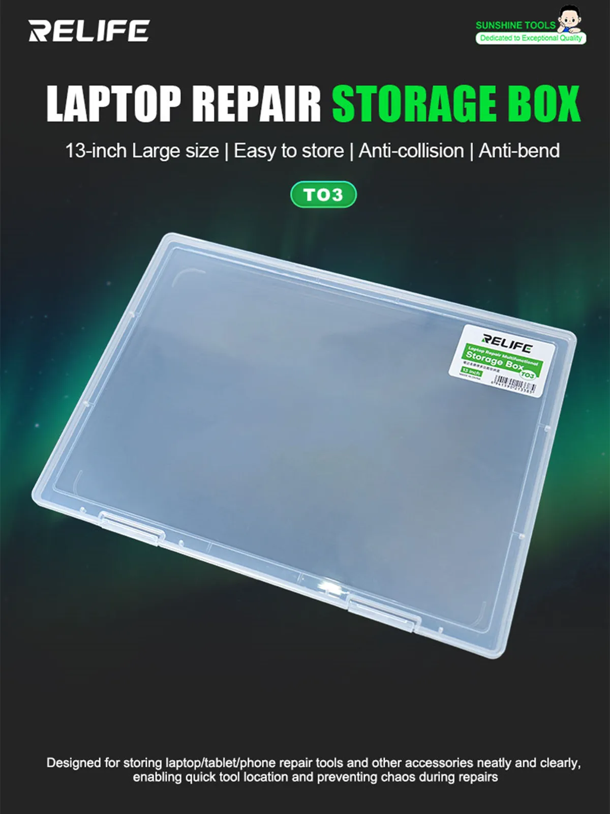RELIFE TO3 Laptop Repair Parts Storage Box