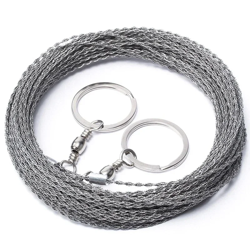 1/2/3M Stainless Steel Wire Saw Portable Manual Hacksaw For Outdoor Travel Picnic Camping Emergency Gear Survival Tools