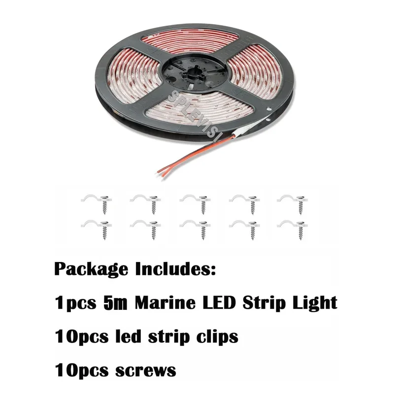 Kit de luz LED para barco, luces de pontón marinas de 16 pies, luces interiores impermeables IP65 para barco, luz de Gunwale, luz de cubierta de barco