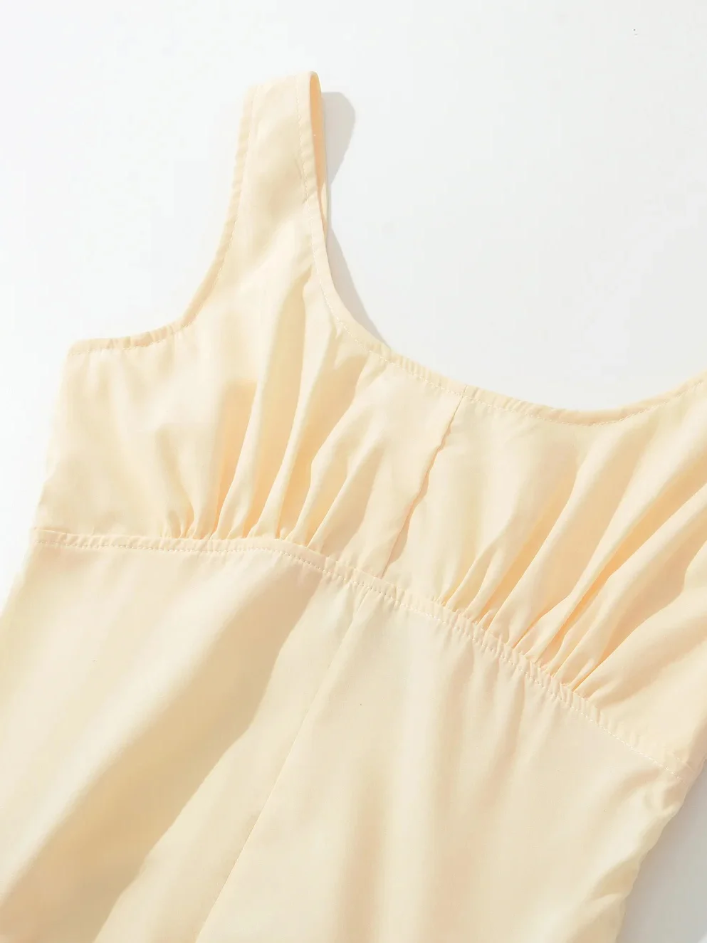 Rétro minceur Svel gilet Dr femmes Ele Midi longueur sangle Dr français Sle taille haute coton robe usage quotidien