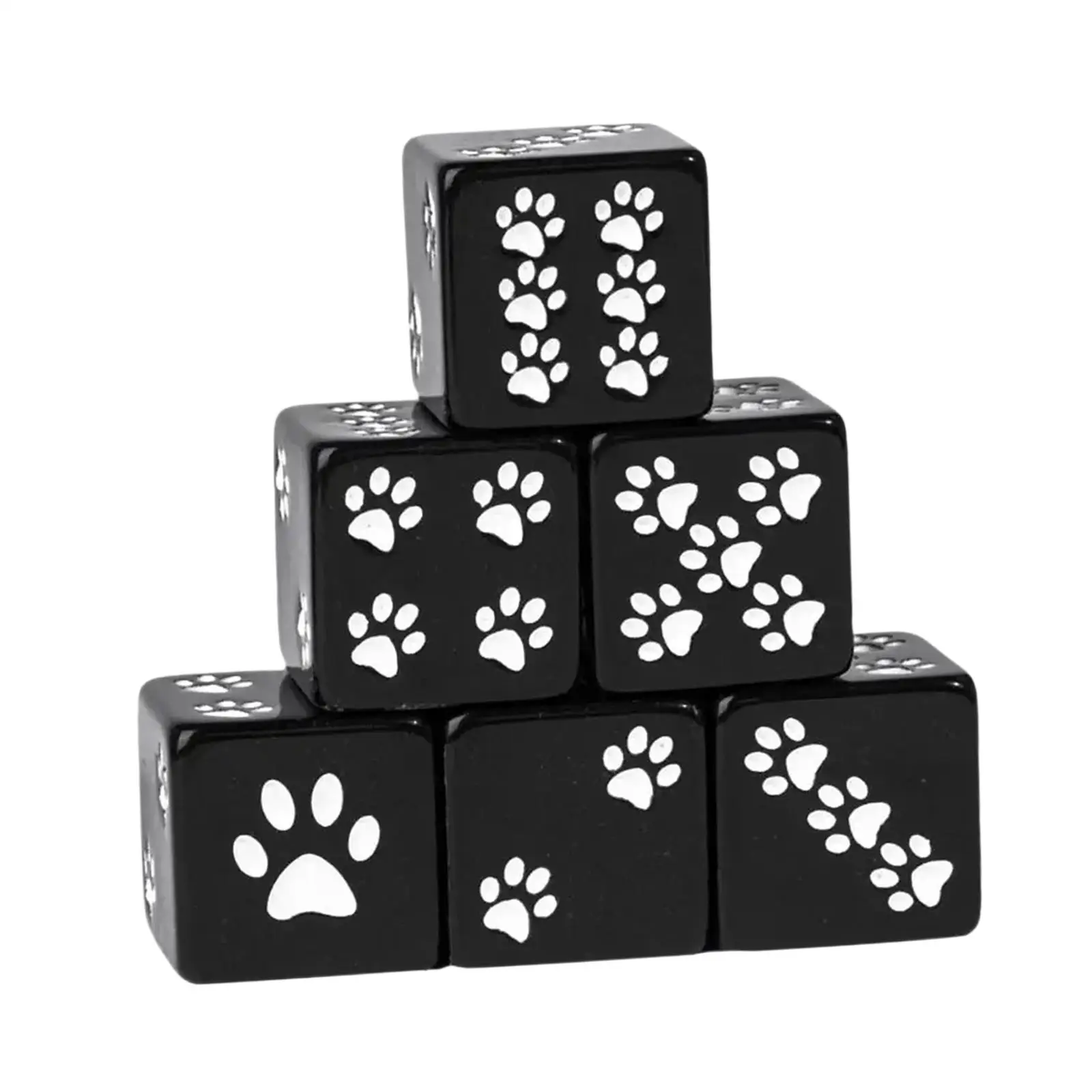 6x Resin Dices Set Lightweight Cute Pattern Table Game for Party Favors Entertainment Family Gathering Table Board Party