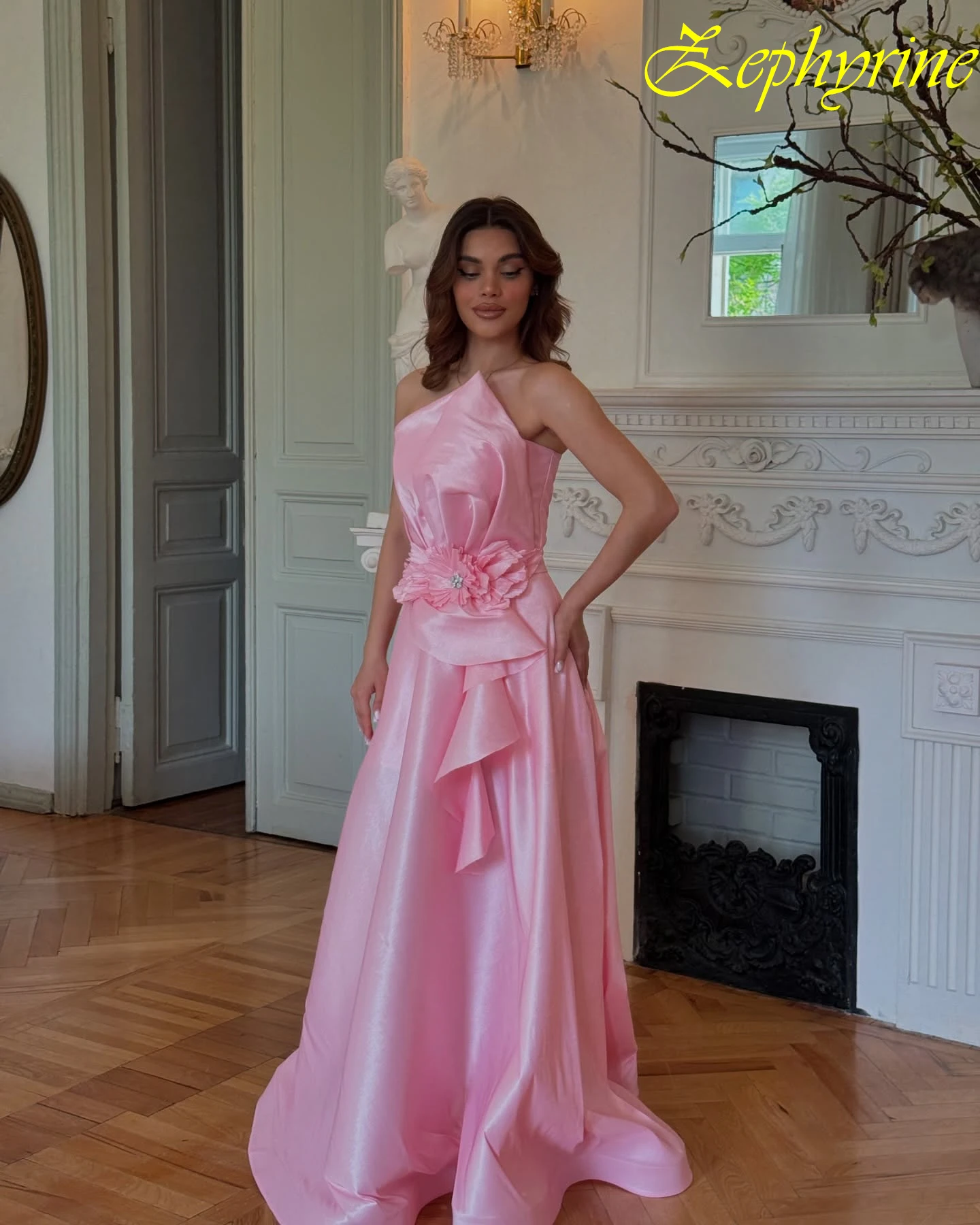 

Customized A-Line Strapless Elegant Formal Evening Dress Fashion Temperament Bespoke Occasion Gowns High Quality Party Dress