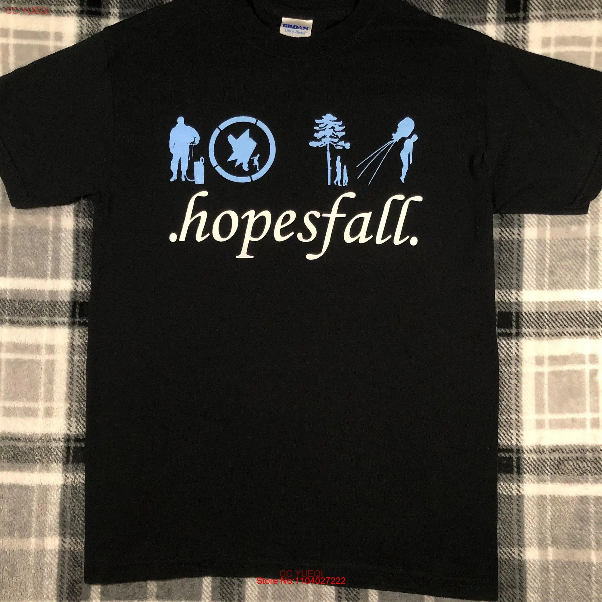 Hopesfall Vintage Y2K The Satellite Years Hardcore Punk Rock Band T Shirt Size S long or short sleeves