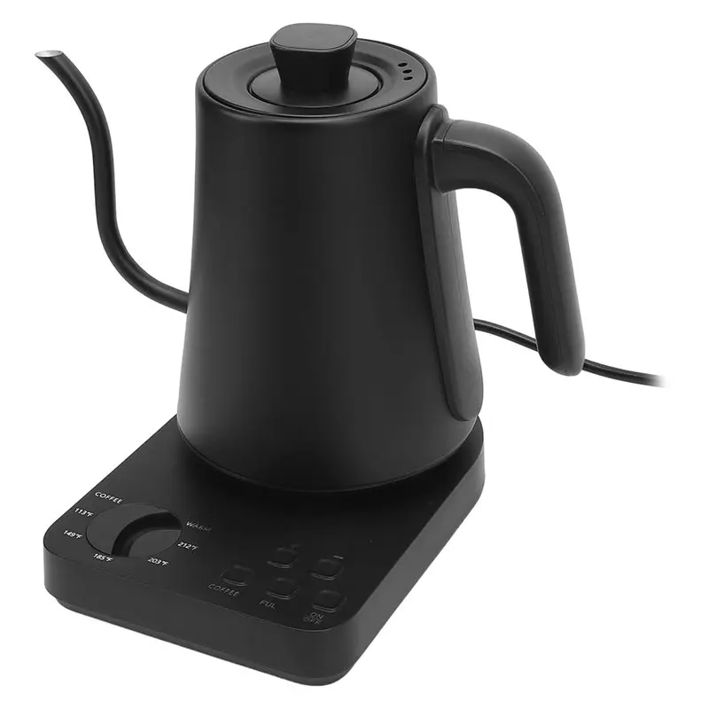 BAAM-Electric Gooseneck Water Kettle 1000Ml 1200W, 5 Temperature Levels, Pour Over Kettle Rapid Heating US Plug, Precise Pour Co
