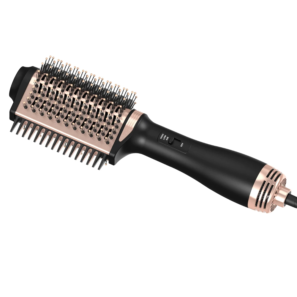 

Popular Design Wide Tooth Hot Air Brush with Large Brush One Step Head Hair Dryer and Styling Comb for Home Use