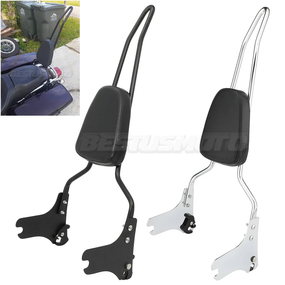 

Motorcycle Passenger Backrest Sissy Bar For Harley Touring Road King FLHT FLHX FLTR Street Electra Glide 1997-2008 2007 2006