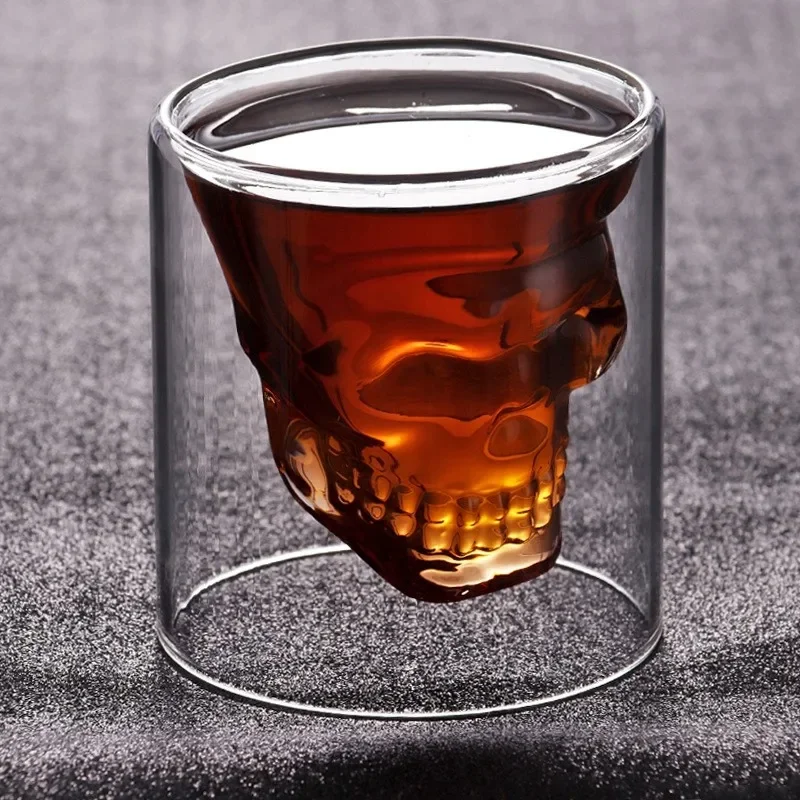 Lead Free Glass Creative Skull Cup Capacity Beer Cups Tea Mug Cocktail Wine Heat Resistant Coffee Mugs For Gift Wholesale