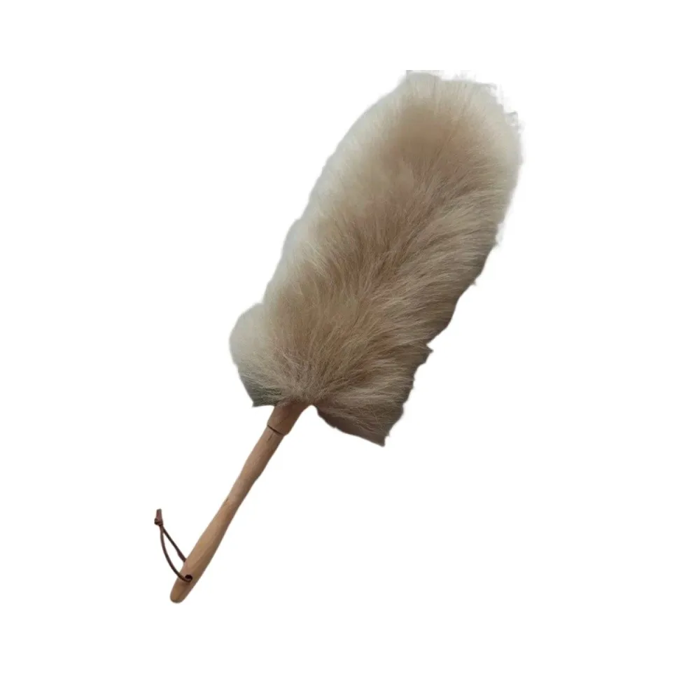 Washable Wool Duster Anti Static Long Handle Dust Duster Soft Brush Lightweight Multipurpose Cleaning Tools Car Cleaning