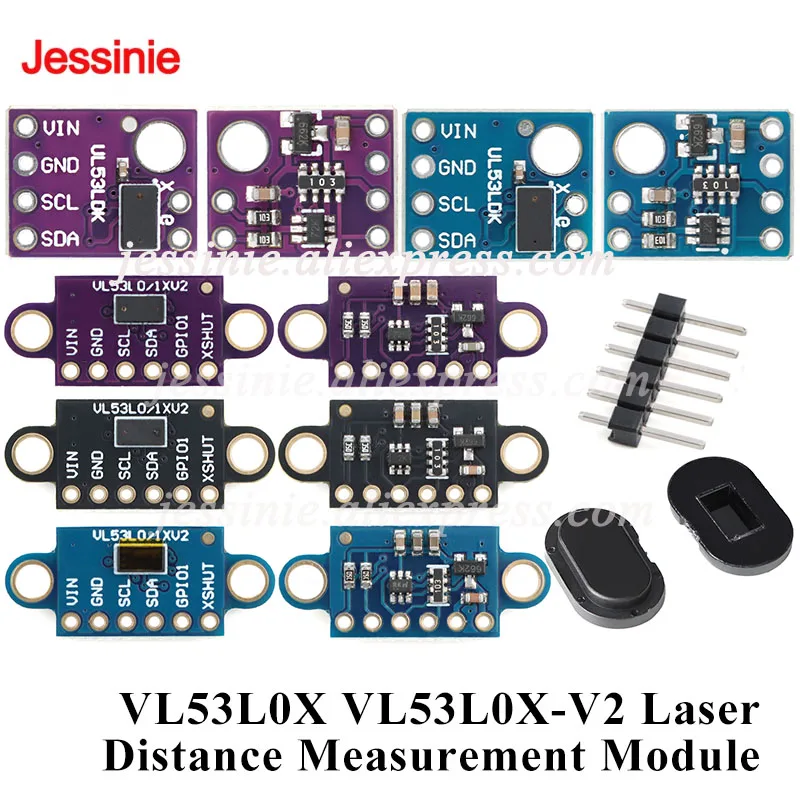 5pcs/1pc VL53L0X VL53L0X-V2 TOF Laser Infrared Distance Sensor Module Lens Optical Cover Purple/Blue/Black