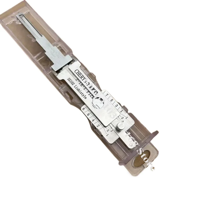 1PCS Ganzua Lishi 2in1 per CHERY SS102 8 Denti Disponibili per i Modelli Recent 2025 Auto Misura Nastro Lockpick Decodificatore Blocco Picking