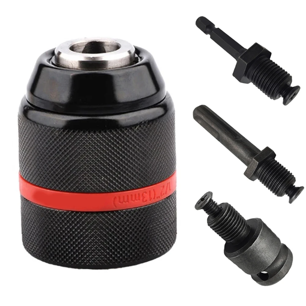 JENTORIX 2mm-13mm metalen snelspanboorhouder, 3-kaak zelfvergrendelende ratelhouder 1/2-20UNF draad, boorhouder voor boorbits, schroevendraaiers en tappen - afbeelding 2