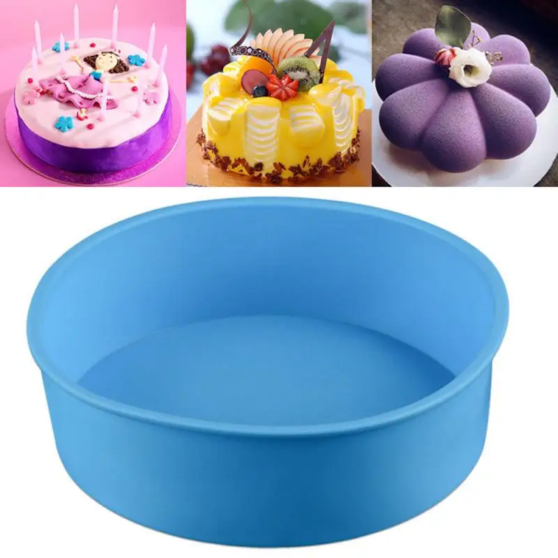 6inch Silicone Cake Mold Tray Pans Round Baking Mold Kitchen Silicone Nonstick Baking Pans Reusable Cake Pans Bakingt Tools