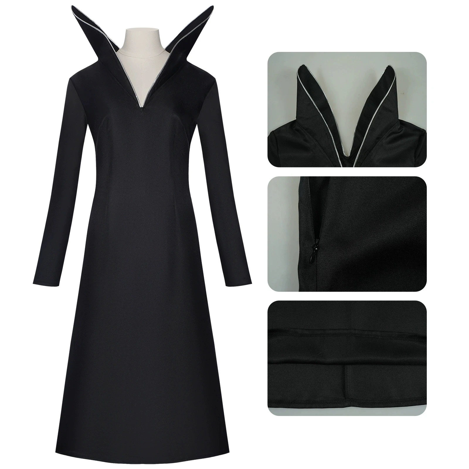 

Костюм для косплея Wed Season 2, женское черное платье, костюм для девочек, готическая Лолита, ролевая игра, маскировка для вечеринки на Хэллоуин, сценическая одежда