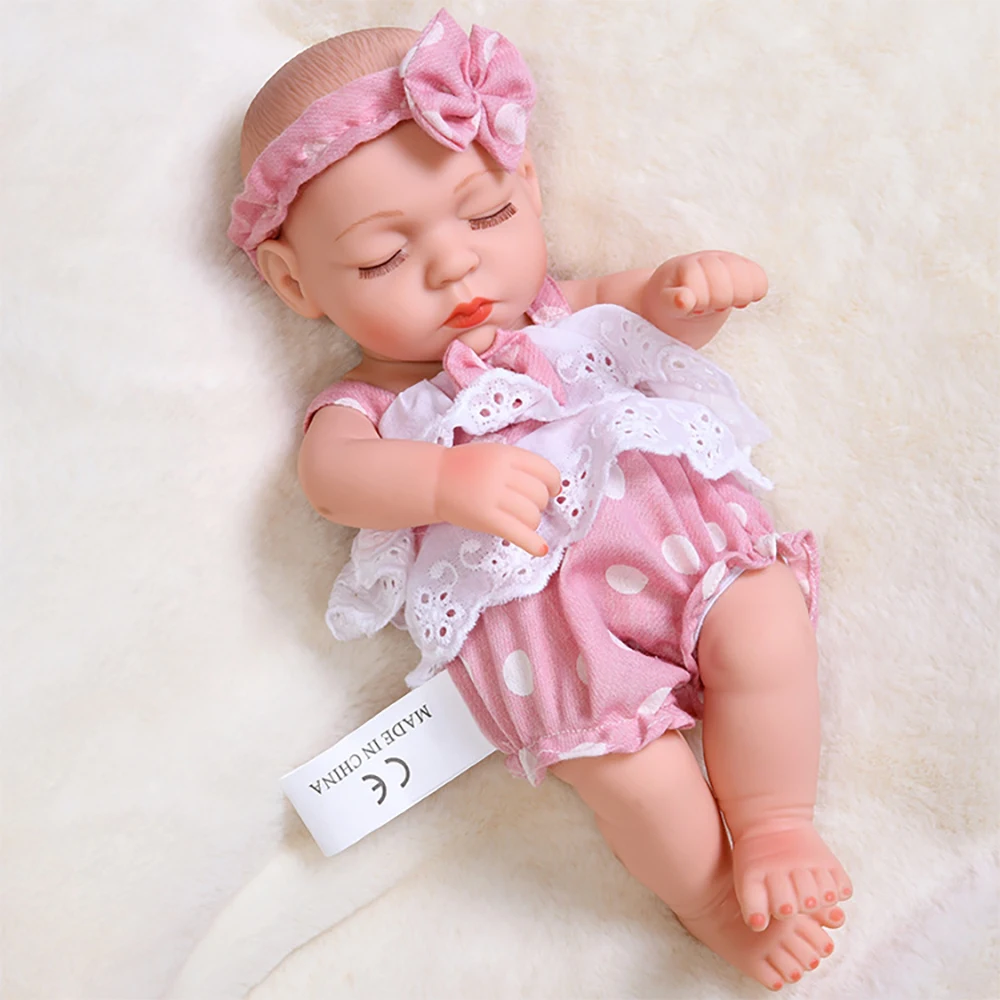 cute  reborn dolls baby doll child  simulated  12 inch soft body cloth for girls christmas toys gift sleeping action figure