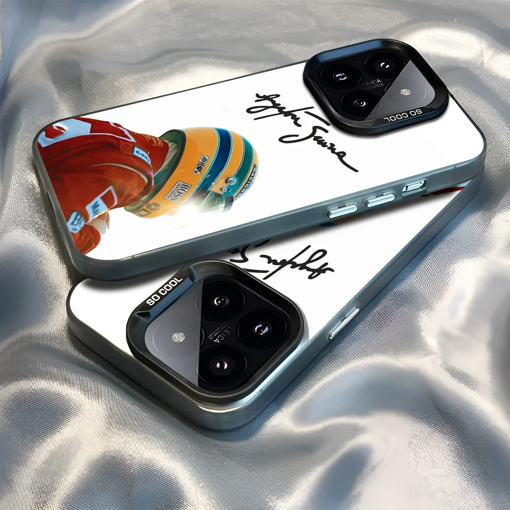 Epc F1 Ayrton Driver S-Senna Phone Case IMD Phone Case For IPhone 16 15 14 13 12 11 Pro Max Plus Color Silver Cover