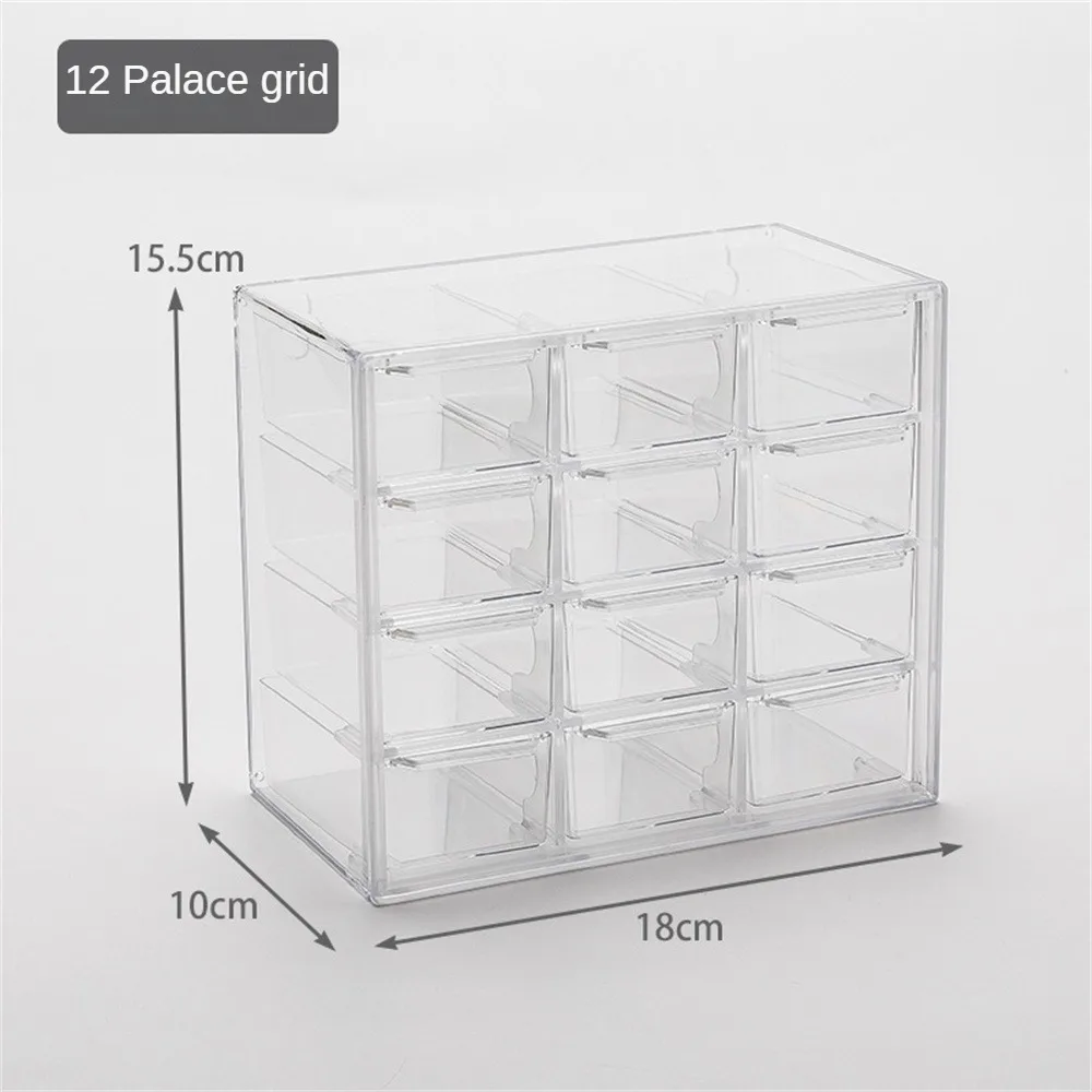 Jewelry Box 6/9/12 Grids Dustproof Multi-purpose Practical Transparent Storage Accessories Cosmetic Storage Container New