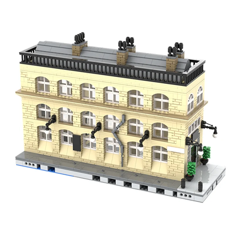도시 거리 풍경 모델 MOC 빌딩 블록 기차역 커피 스탠드 모듈형 기술 어린이 휴일 선물 조립 장난감 세트