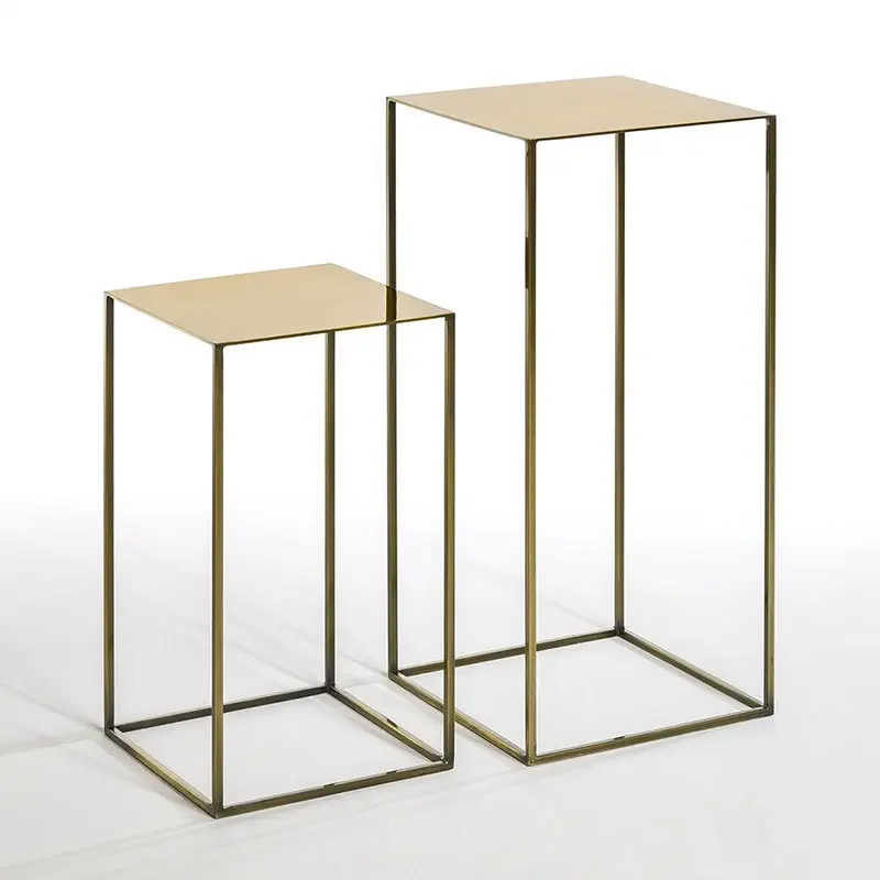 Wrought iron flower stand, shelf, living room coffee table display stand, display stand, household floor-to-ceiling balcony