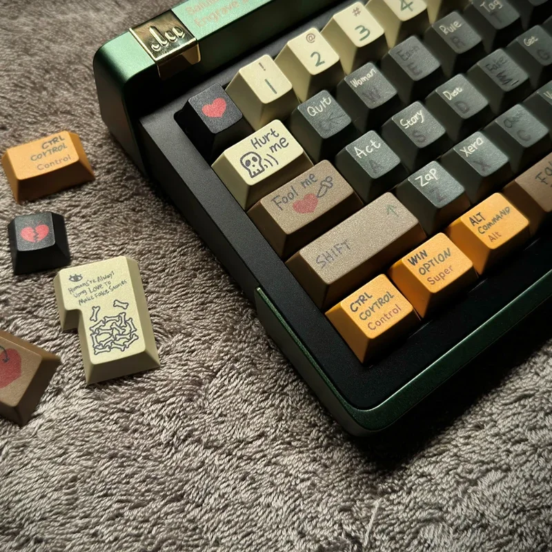 MiFuny Love Story tutup kunci kustom profil ceri penutup kunci PBT 5 sisi pewarna sublimasi Anime Keycap untuk hadiah Keyboard mekanis