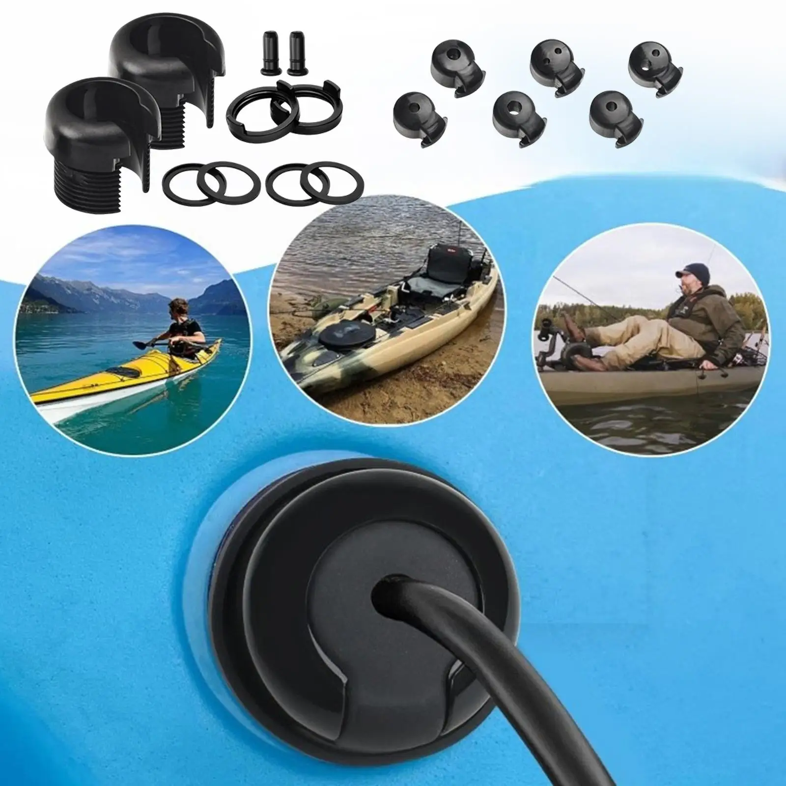 مجموعة أسلاك كاياك مركبة بحرية لليخوت تركيب محركات الأجهزة كاياك ملحقات صيد الأسماك لمجموعات الإضاءة لنتائج الأسماك #1