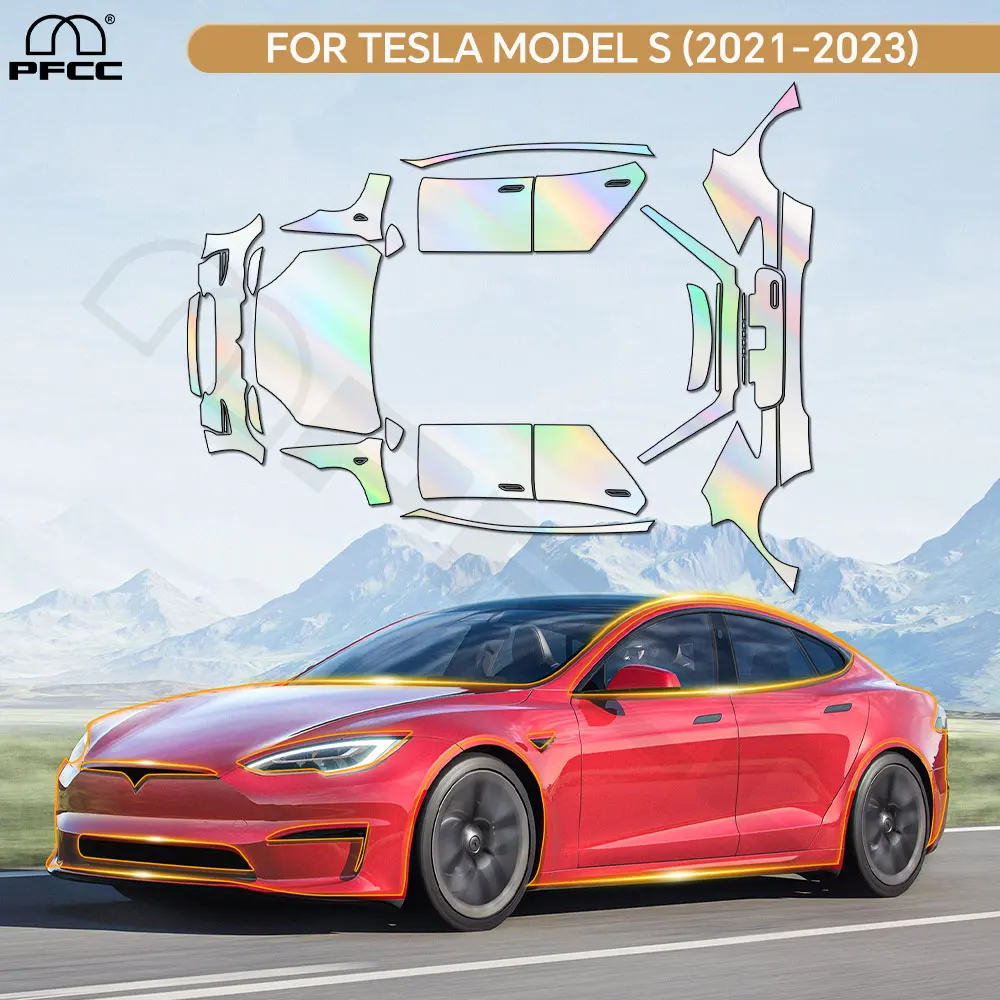 

For Tesla Model X 2021-2023 TPU Car Body Bumper Paint Protection Film PPF Pre-cut Anti-scratch Resistant Transparent Sticker