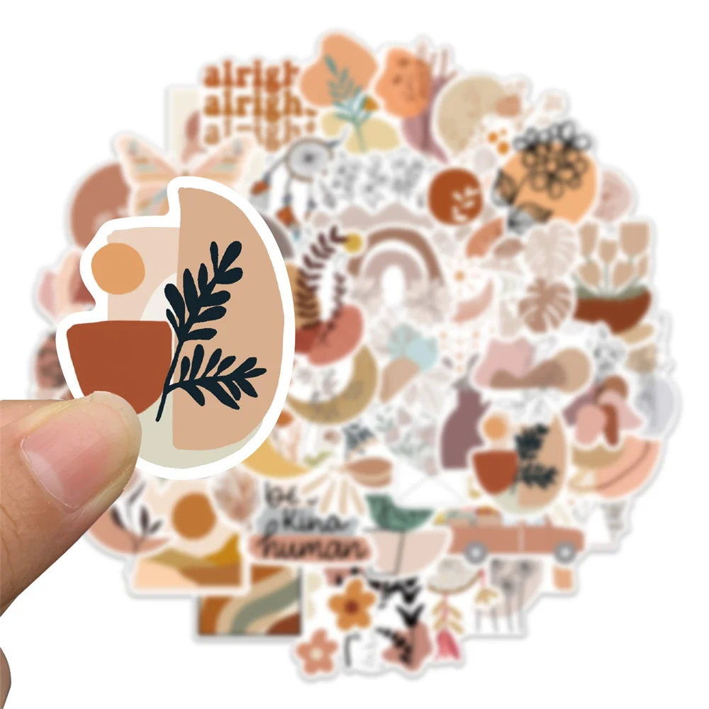 50PCS Boho Style Aesthetic Graffiti Stickers for Luggage Laptop IPad Skateboard Gift Journal Waterproof Stickers