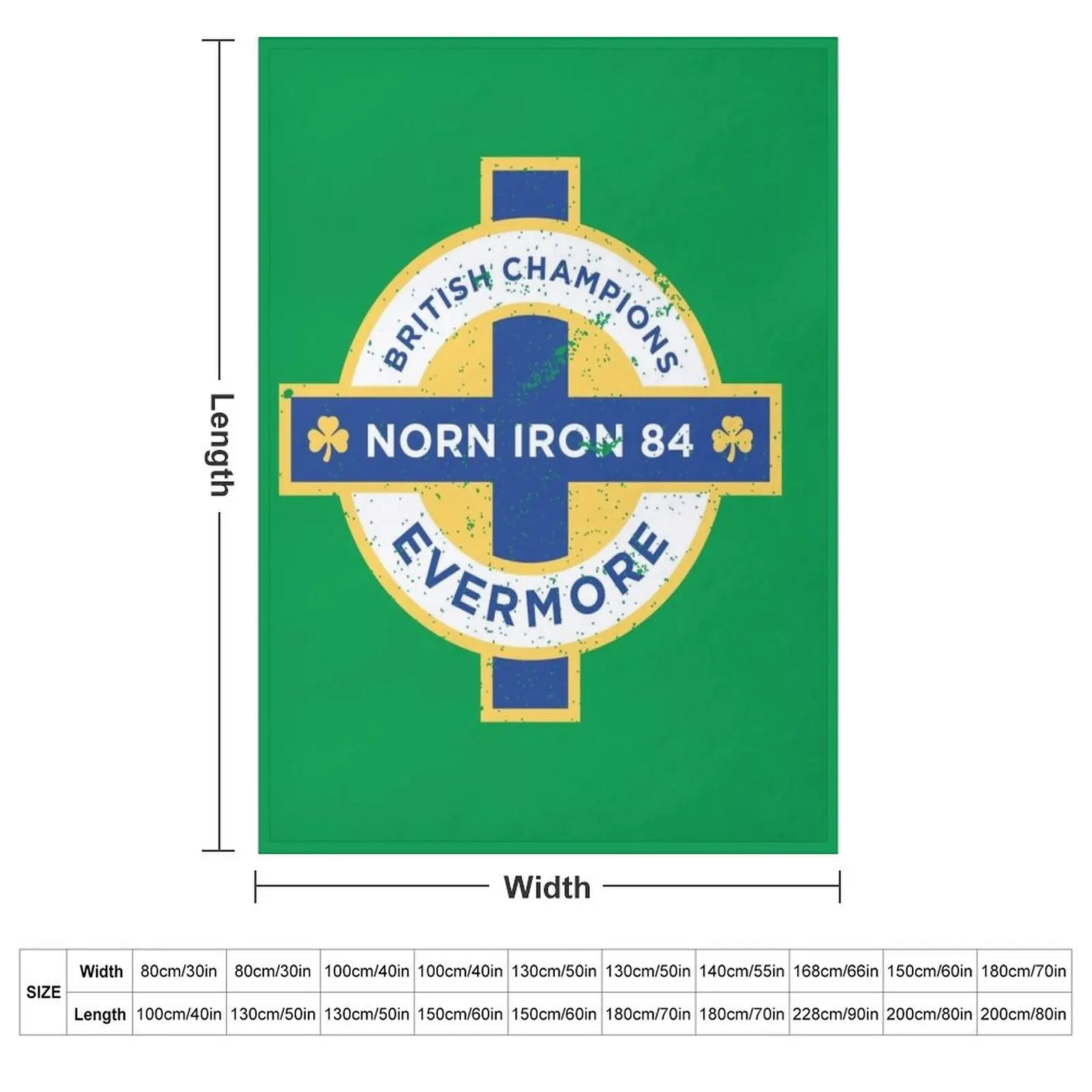 Northern Ireland British Champions 1984 Throw Blanket couch cozy soft plush fuzzy picnic outdoor blanket