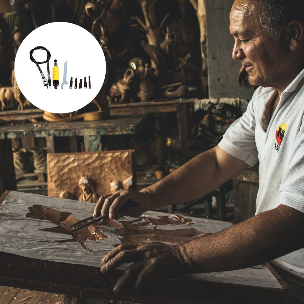 

1Set Carpenter Electronic Kit Compact Size Handy Use Selected Material Not Easy Deform Break Electronic Carving Kit