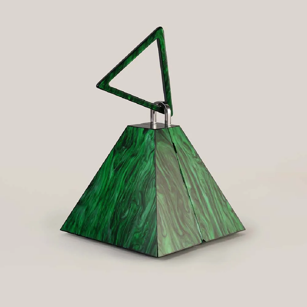 

Новая мода геометрическая акриловая женская сумка креативная треугольная форма пирамиды дизайн банкетная сумка свадебный кошелек