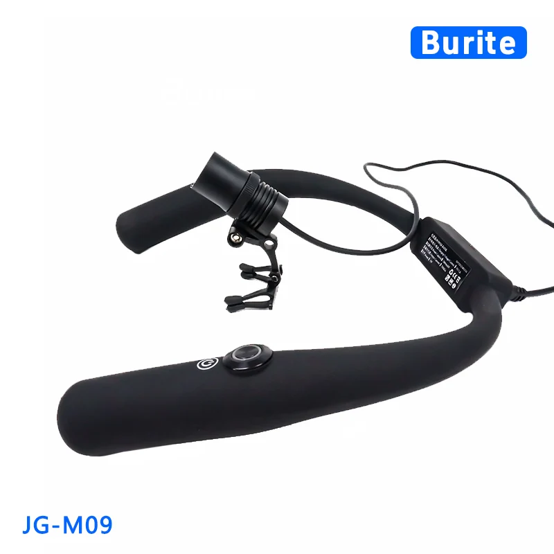 Burite 3W Faro da collo Lampada frontale sospesa con filtro Chirurgo chirurgico Lenti d'ingrandimento Uso da laboratorio Fari stile clip da cintura