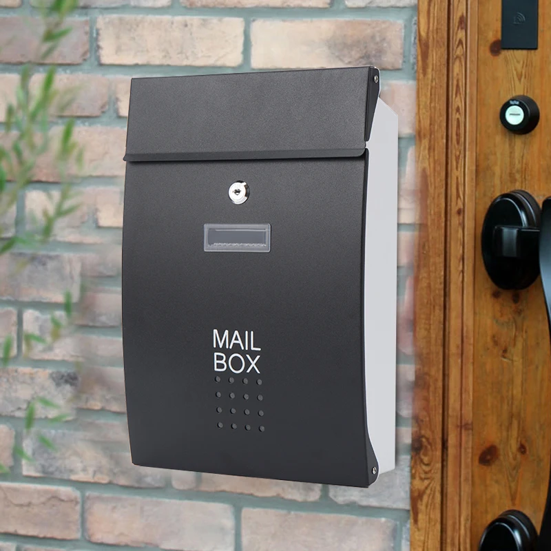 Stainless Steel Mailbox Outdoor Warehouse Apartment Home Garden Letterbox Wall Mounted Vertical Locking Mail Post Box F6011